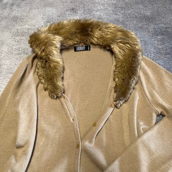 Y2k Laundry Fur Wool Cardigan - Picture 2 of 7